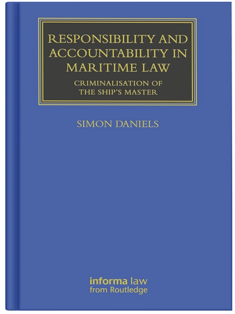 Responsibility and Accountability in Maritime Law book in purple hardcover